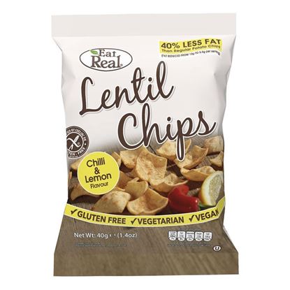 Picture of EAT REAL LENTIL CHIPS CHILLI & LEMON 40g