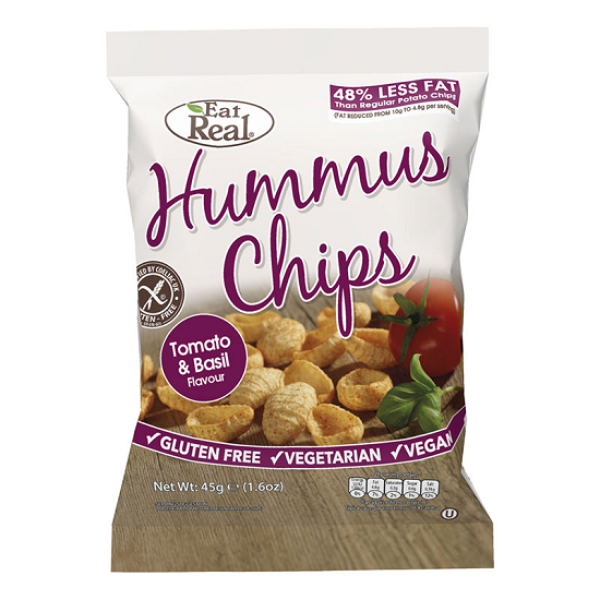 Picture of EAT REAL HUMMUS CHIPS TOMATO & BASIL 45g