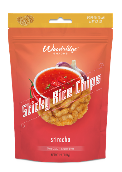 Picture of WOODRIDGE STICKY RICE CHIPS SRIRACHA 80g  