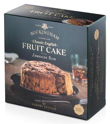 Picture of BUCKINGHAM ENGLISH FRUIT CAKE WITH JAMAICAN RUM - THE LUXURY EDITION 700g 